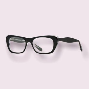 Rough Justice Catty Eyeglasses in Black Crystal